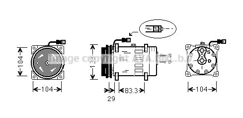 PRASCO Kompressori, ilmastointilaite DFAK025