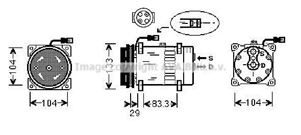 PRASCO Kompressori, ilmastointilaite DFAK026