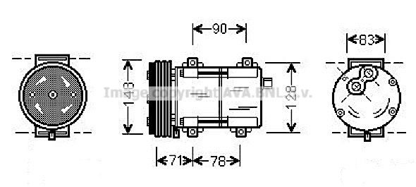 PRASCO Kompressori, ilmastointilaite FDAK283