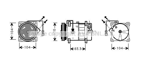 PRASCO Kompressori, ilmastointilaite HDK022