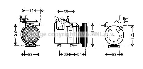 PRASCO Kompressori, ilmastointilaite HYK199