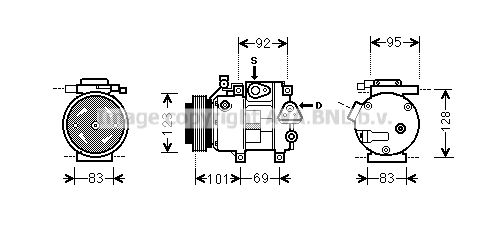 PRASCO Kompressori, ilmastointilaite HYK214