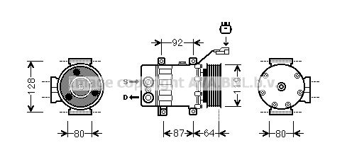 PRASCO Kompressori, ilmastointilaite JEK047