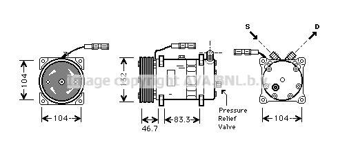 PRASCO Kompressori, ilmastointilaite MNK048