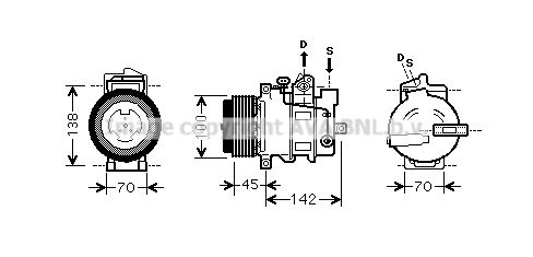 PRASCO Kompressori, ilmastointilaite MSK430