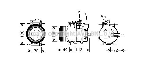 PRASCO Kompressori, ilmastointilaite MSK566