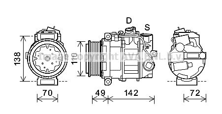 PRASCO Kompressori, ilmastointilaite MSK644