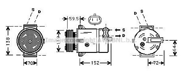 PRASCO Kompressori, ilmastointilaite OLAK279