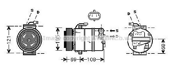 PRASCO Kompressori, ilmastointilaite OLAK358