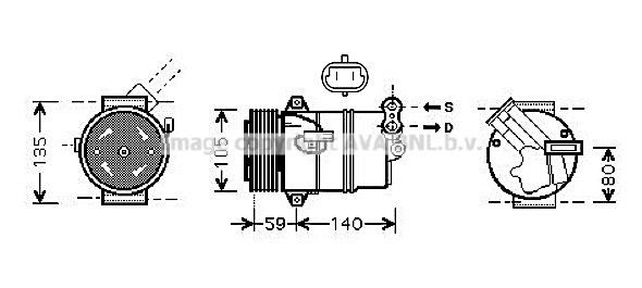 PRASCO Kompressori, ilmastointilaite OLAK446