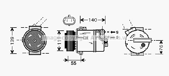 PRASCO Kompressori, ilmastointilaite OLK451