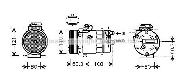 PRASCO Kompressori, ilmastointilaite OLK464