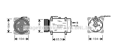 PRASCO Kompressori, ilmastointilaite RTK038