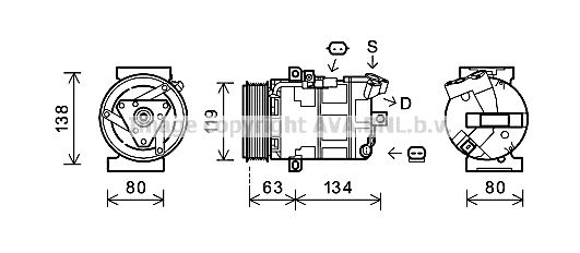 PRASCO Kompressori, ilmastointilaite RTK481