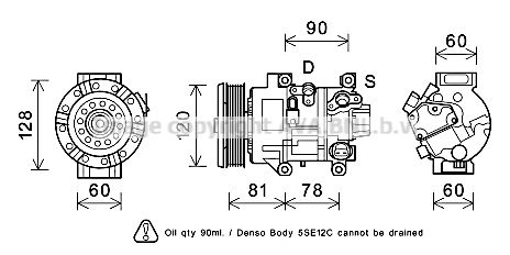 PRASCO Kompressori, ilmastointilaite TOK581
