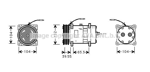 PRASCO Kompressori, ilmastointilaite UVK046