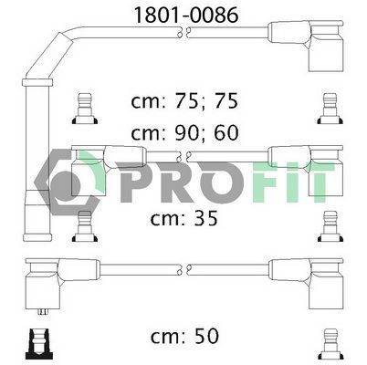 PROFIT Sytytysjohtosarja 1801-0086