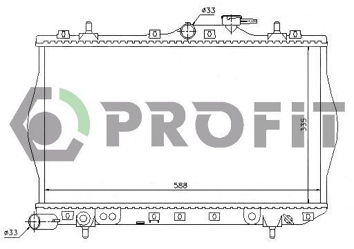 PROFIT Jäähdytin,moottorin jäähdytys PR 1804A3