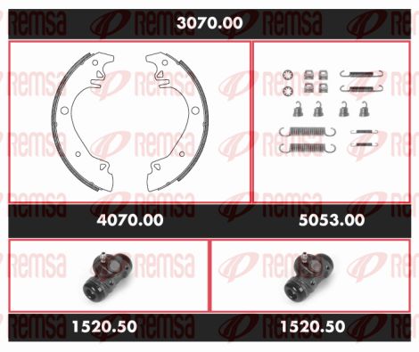 REMSA Jarrukenkäsarja, rumpujarru 3070.00