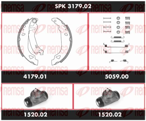 REMSA Jarrukenkäsarja, rumpujarru SPK 3179.02