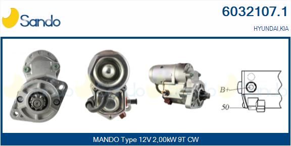 SANDO Käynnistinmoottori 6032107.1