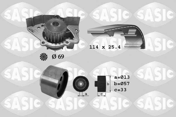 SASIC Vesipumppu + jakohihnasarja 3900023