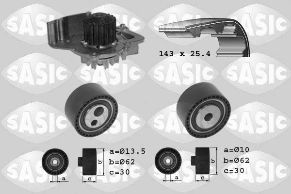 SASIC Vesipumppu + jakohihnasarja 3900026