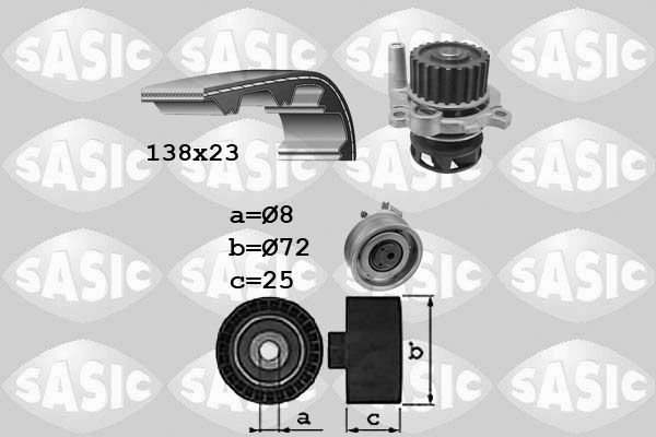 SASIC Vesipumppu + jakohihnasarja 3906091