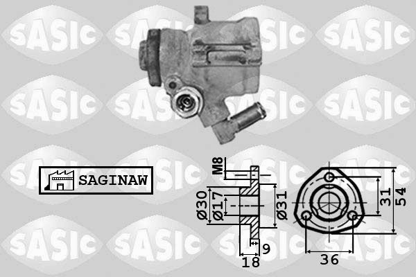 SASIC Hydrauliikkapumppu, ohjaus 7076008