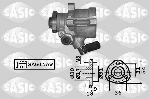 SASIC Hydrauliikkapumppu, ohjaus 7076039