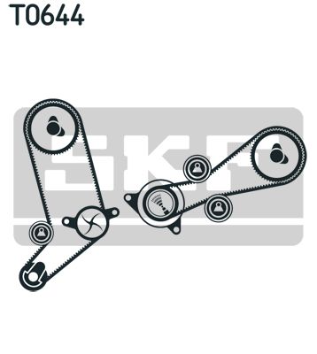 SKF Vesipumppu + jakohihnasarja VKMC 01258-1