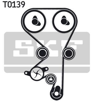 SKF Vesipumppu + jakohihnasarja VKMC 05156-1