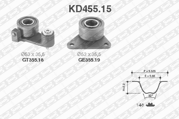 SNR Hammashihnasarja KD455.15