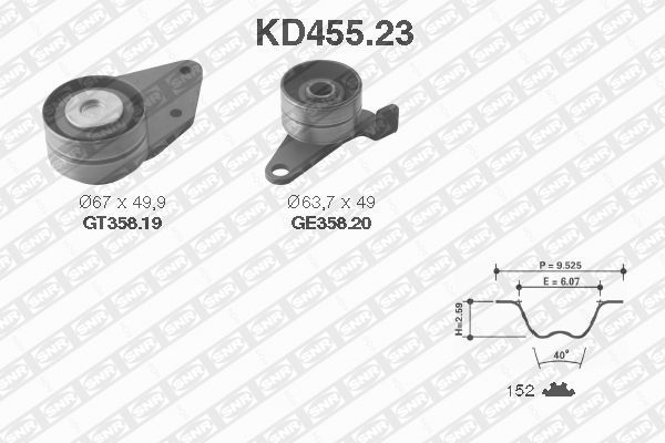 SNR Hammashihnasarja KD455.23