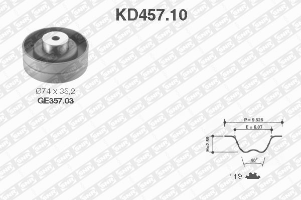 SNR Hammashihnasarja KD457.10