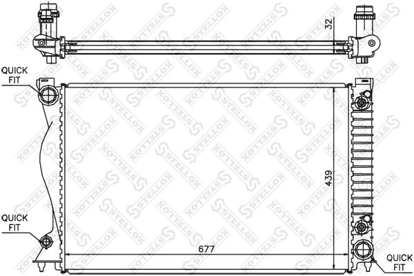 STELLOX Jäähdytin,moottorin jäähdytys 10-25335-SX