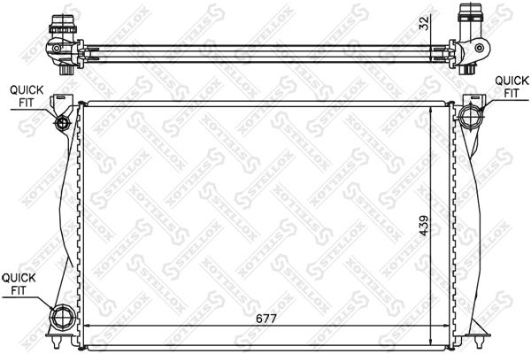 STELLOX Jäähdytin,moottorin jäähdytys 10-25505-SX