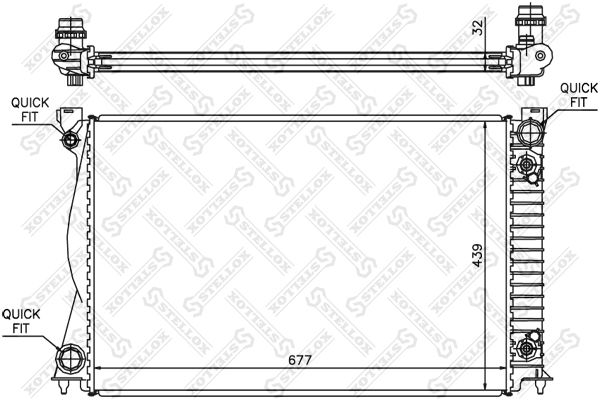 STELLOX Jäähdytin,moottorin jäähdytys 10-25507-SX