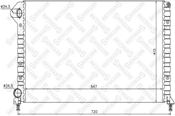 STELLOX Jäähdytin,moottorin jäähdytys 10-25713-SX