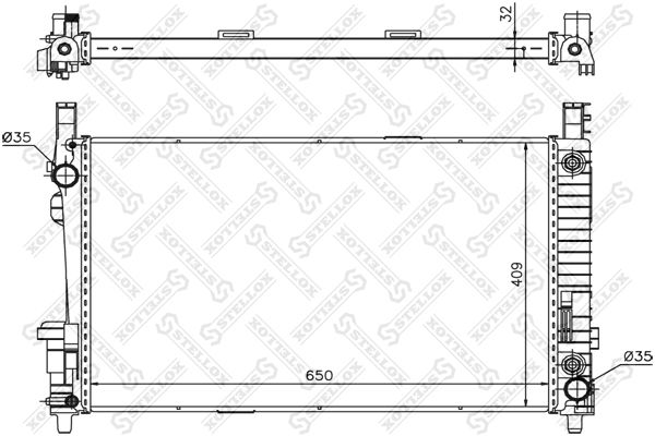 STELLOX Jäähdytin,moottorin jäähdytys 10-25936-SX