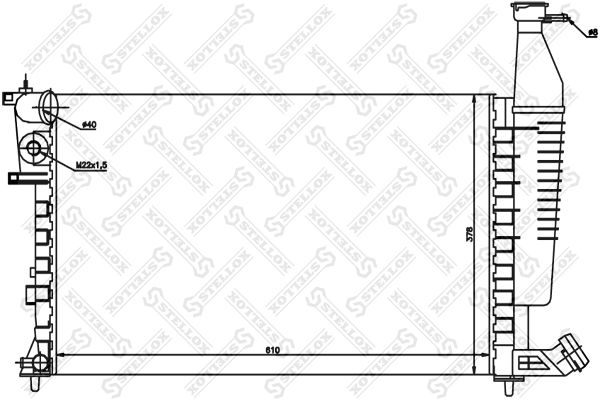 STELLOX Jäähdytin,moottorin jäähdytys 10-26104-SX