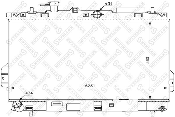 STELLOX Jäähdytin,moottorin jäähdytys 10-26596-SX