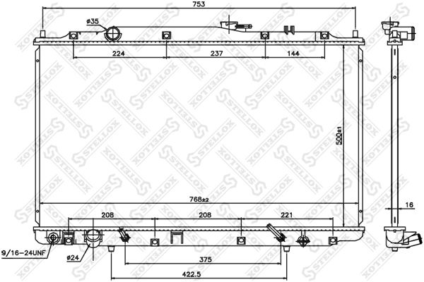 STELLOX Jäähdytin,moottorin jäähdytys 10-26782-SX