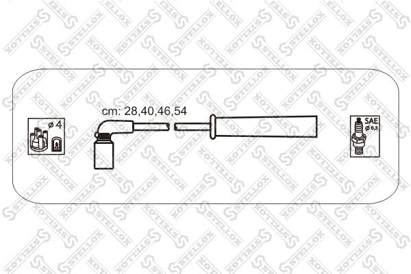 STELLOX Sytytysjohtosarja 10-30044-SX