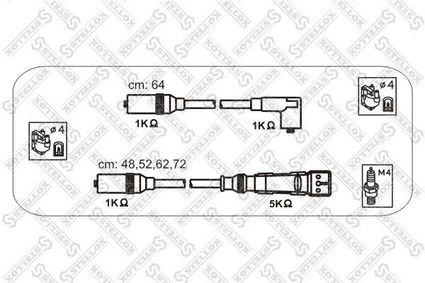 STELLOX Sytytysjohtosarja 10-38083-SX