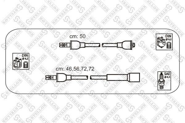 STELLOX Sytytysjohtosarja 10-38105-SX