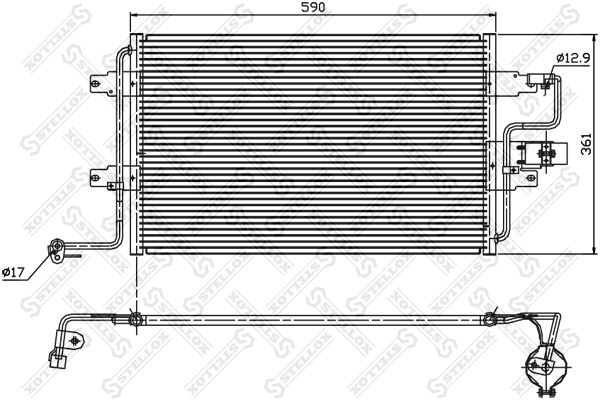 STELLOX Lauhdutin, ilmastointilaite 10-45011-SX