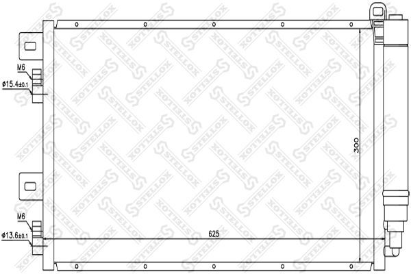 STELLOX Lauhdutin, ilmastointilaite 10-45076-SX