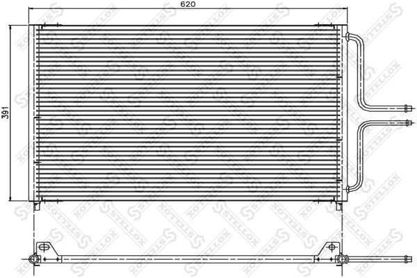 STELLOX Lauhdutin, ilmastointilaite 10-45200-SX