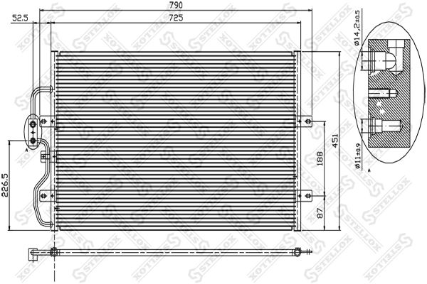 STELLOX Lauhdutin, ilmastointilaite 10-45301-SX